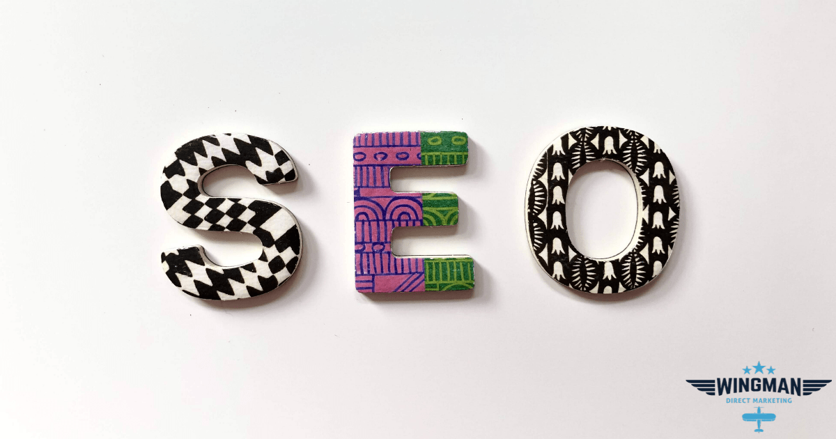 SEO - SEO in patterned text